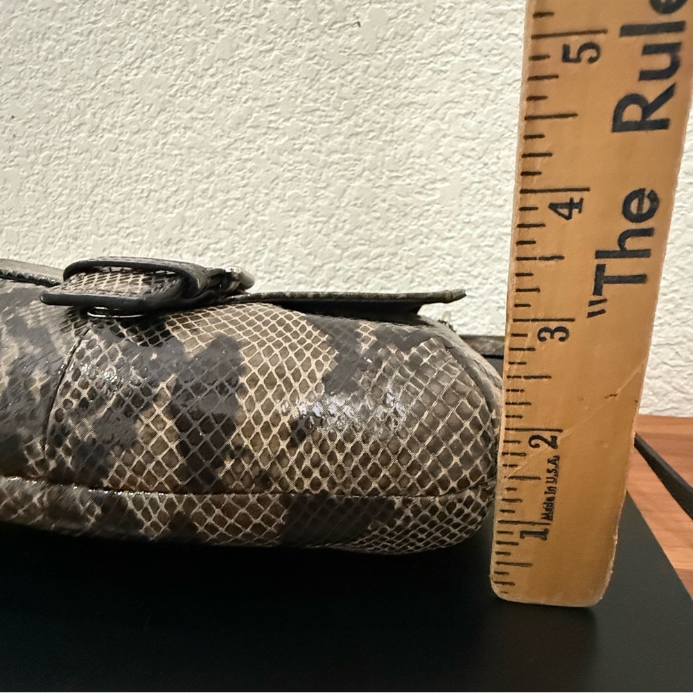 Coach Soho Snake Python Leather Flap Mini Crossbo… - image 8